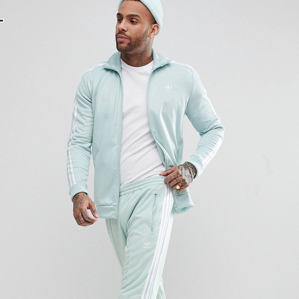 adidas tracksuit in mint green green